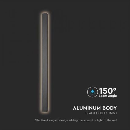 LED udendørs væglampe LED/10W/230V 3000K IP65 51 cm sort