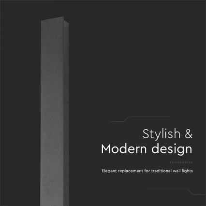 LED udendørs væglampe LED/10W/230V 4000K IP65 51 cm antracit