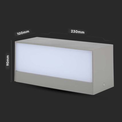 LED Udendørs væglampe LED/12W/230V 3000K IP65