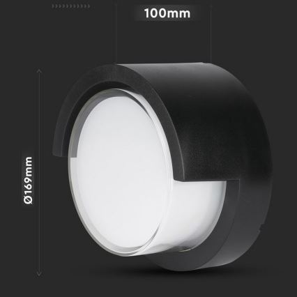 LED Udendørs Væglampe LED/12W/230V 4000K IP65