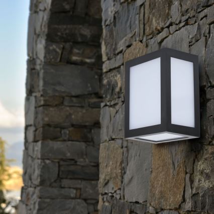 LED udendørs væglampe LED/12W/230V 4000K IP65 sort