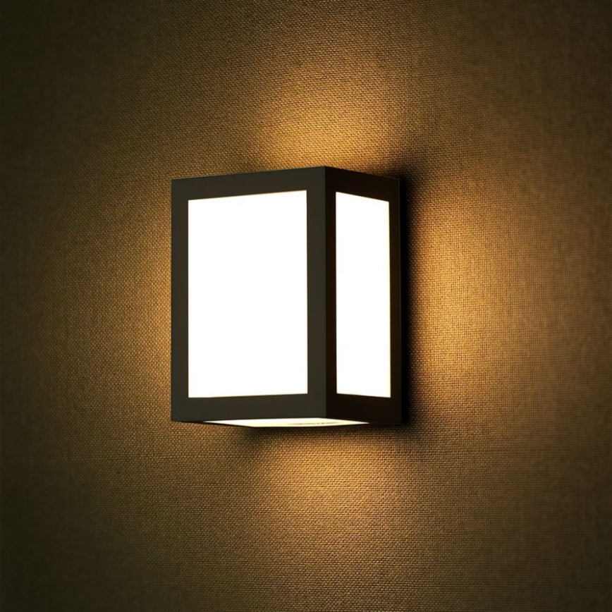 LED udendørs væglampe LED/12W/230V 4000K IP65 sort