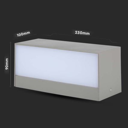 LED Udendørs væglampe LED/12W/230V 6400K IP65