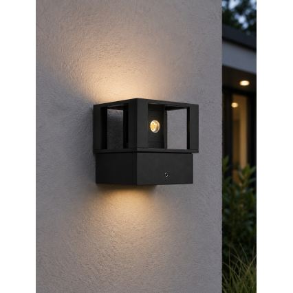 LED udendørs væglampe LED/12W/230V IP54 sort