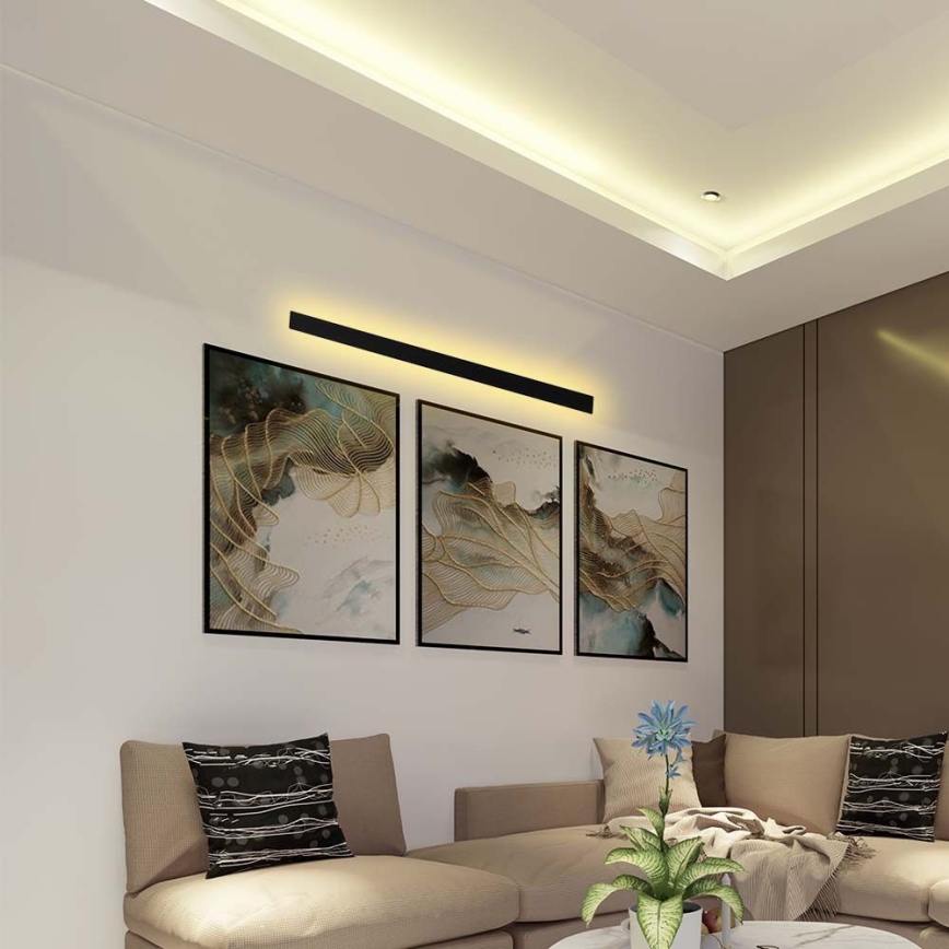 LED udendørs væglampe LED/16W/230V 3000K IP65 101 cm sort