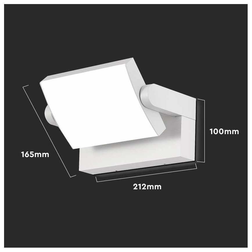 LED Udendørs væglampe LED/17W/230V 3000K IP65