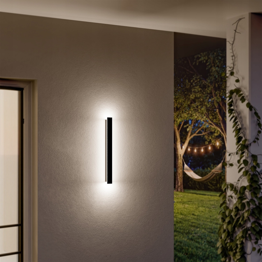 LED udendørs væglampe LED/18W/230V 60 cm IP65 sort