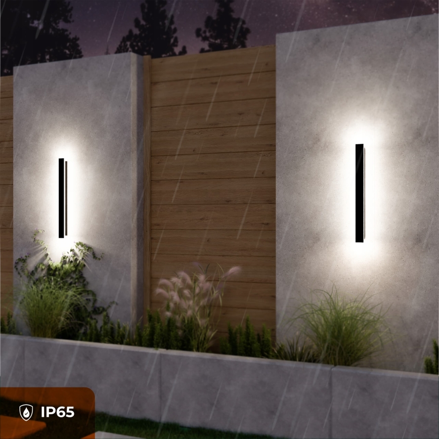 LED udendørs væglampe LED/18W/230V 60 cm IP65 sort