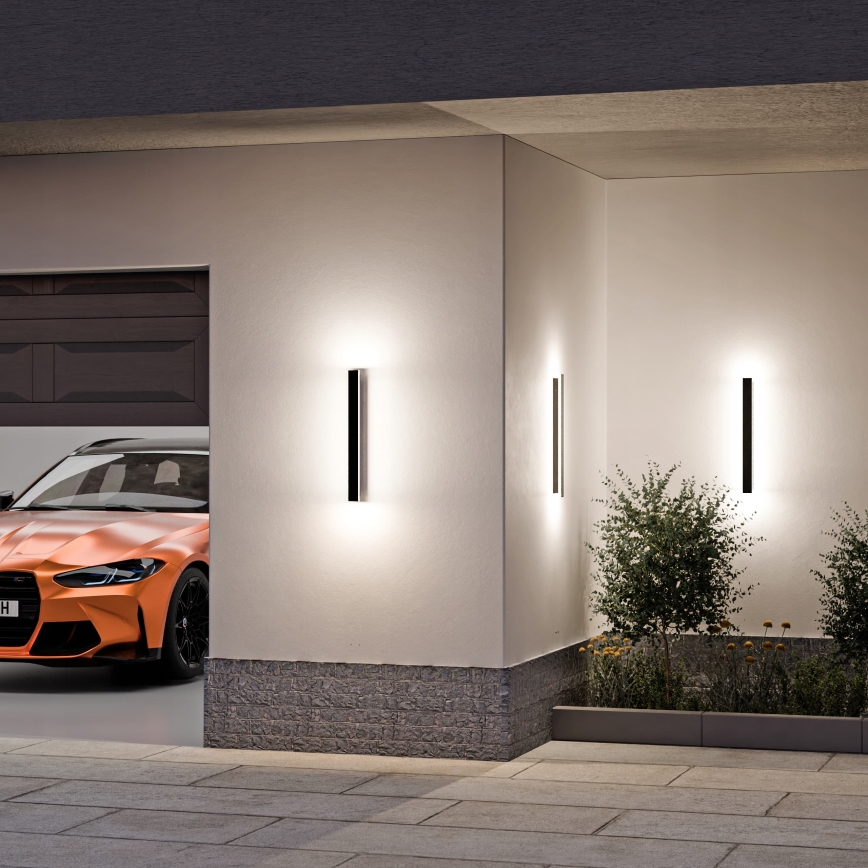 LED udendørs væglampe LED/18W/230V 60 cm IP65 sort