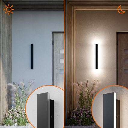 LED udendørs væglampe LED/18W/230V 60 cm IP65 sort