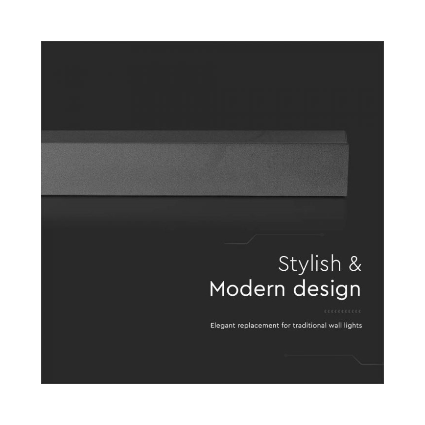 LED udendørs væglampe LED/23W/230V 3000K IP65 141 cm sort