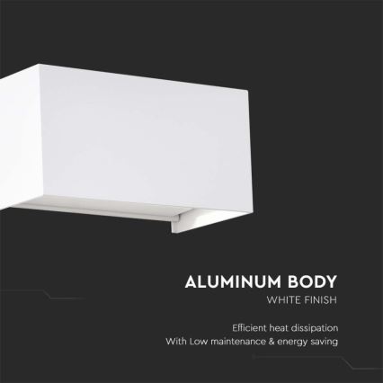 LED udendørs væglampe LED/24W/230V 3000K IP65 hvid
