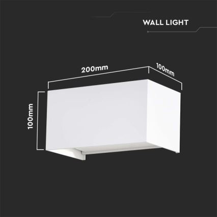 LED udendørs væglampe LED/24W/230V 3000K IP65 hvid