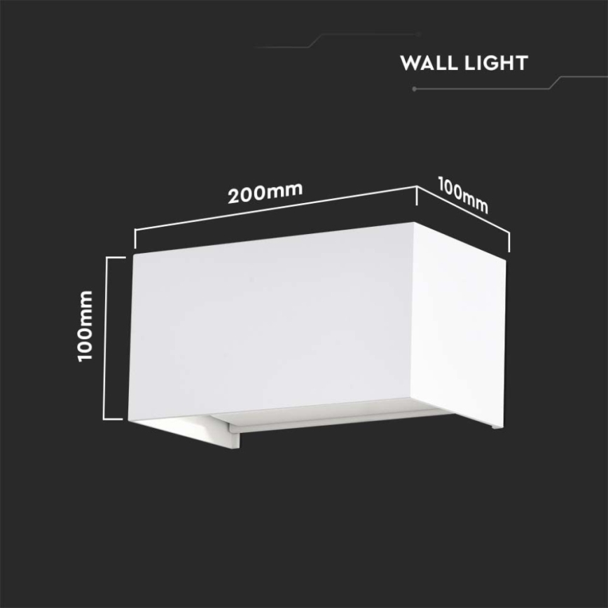 LED udendørs væglampe LED/24W/230V 3000K IP65 hvid