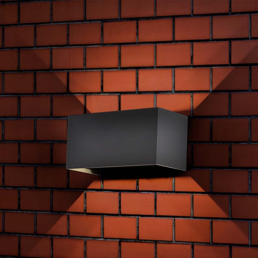 LED udendørs væglampe LED/24W/230V 3000K IP65 sort