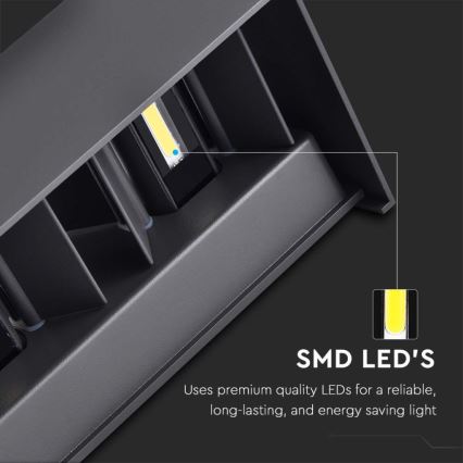 LED udendørs væglampe LED/24W/230V 3000K IP65 sort