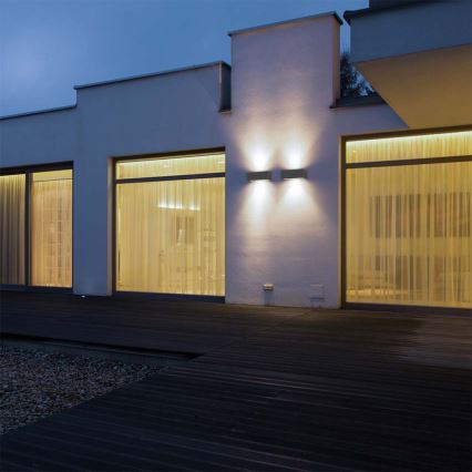 LED udendørs væglampe LED/24W/230V 4000K IP65 antracit