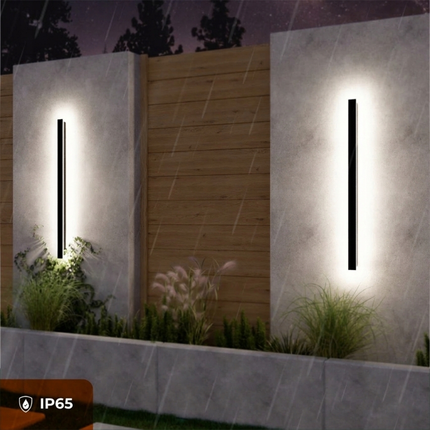 LED udendørs væglampe LED/30W/230V 100 cm IP65 sort