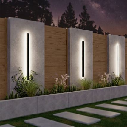 LED udendørs væglampe LED/30W/230V 100 cm IP65 sort
