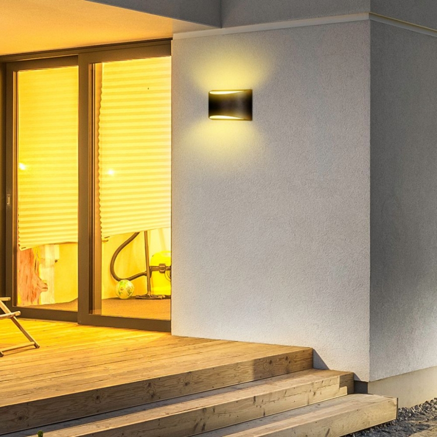 LED Udendørs væglampe LED/9W/230V 4000K IP54 sort