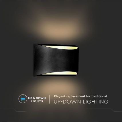 LED Udendørs væglampe LED/9W/230V 4000K IP54 sort