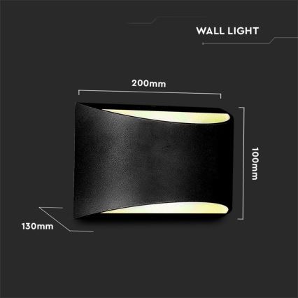 LED Udendørs væglampe LED/9W/230V 4000K IP54 sort