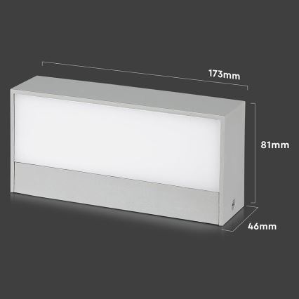 LED Udendørs væglampe LED/9W/230V 4000K IP65