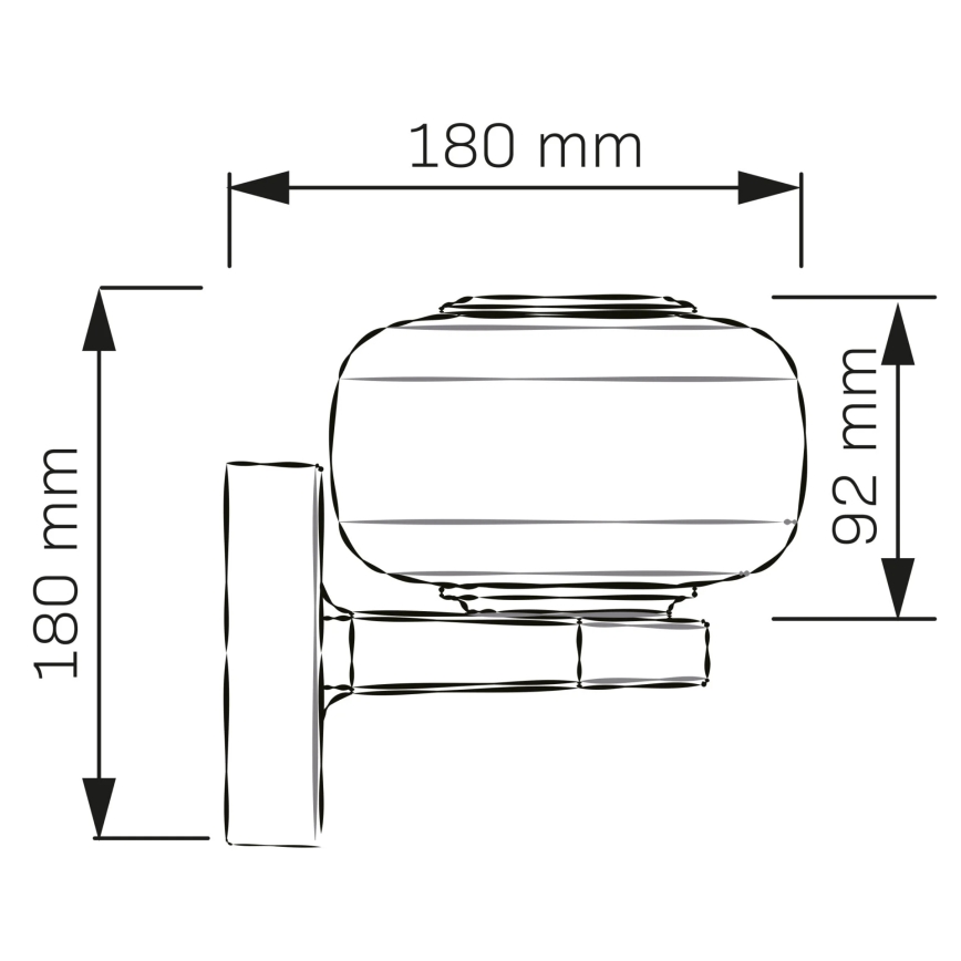 LED udendørs væglampe MALAGA LED/12W/230V IP44 sort