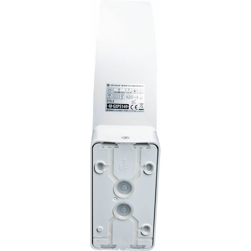 Dæmpbar LED udendørs væglampe med bevægelses- og skumringssensor LED/12/15/20W/230V IP65 hvid