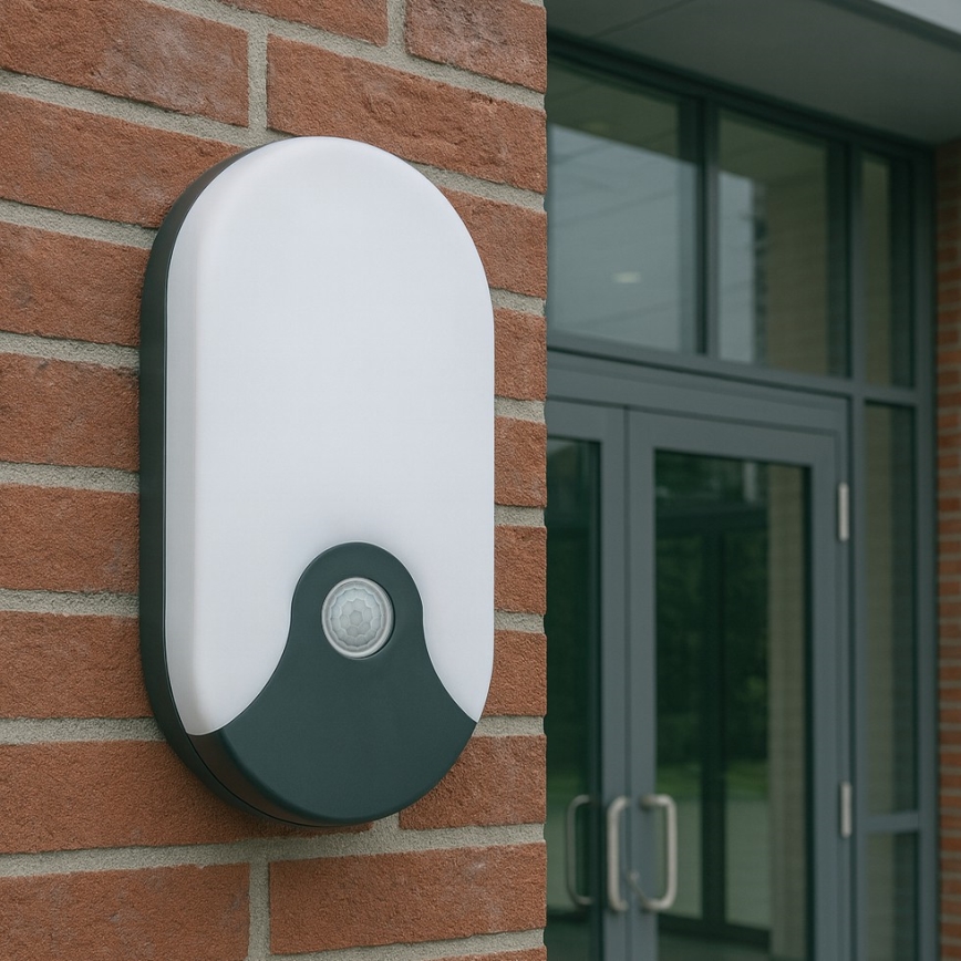 LED udendørs væglampe med bevægelsessensor LED/18W/230V IP44 antracit