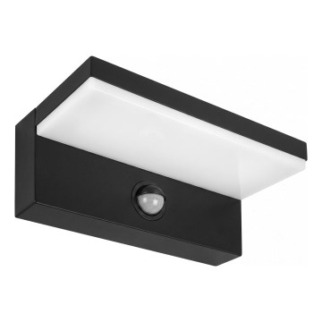 LED udendørs væglampe med bevægelsessensor NOLA LED/12W/230V IP65 sort