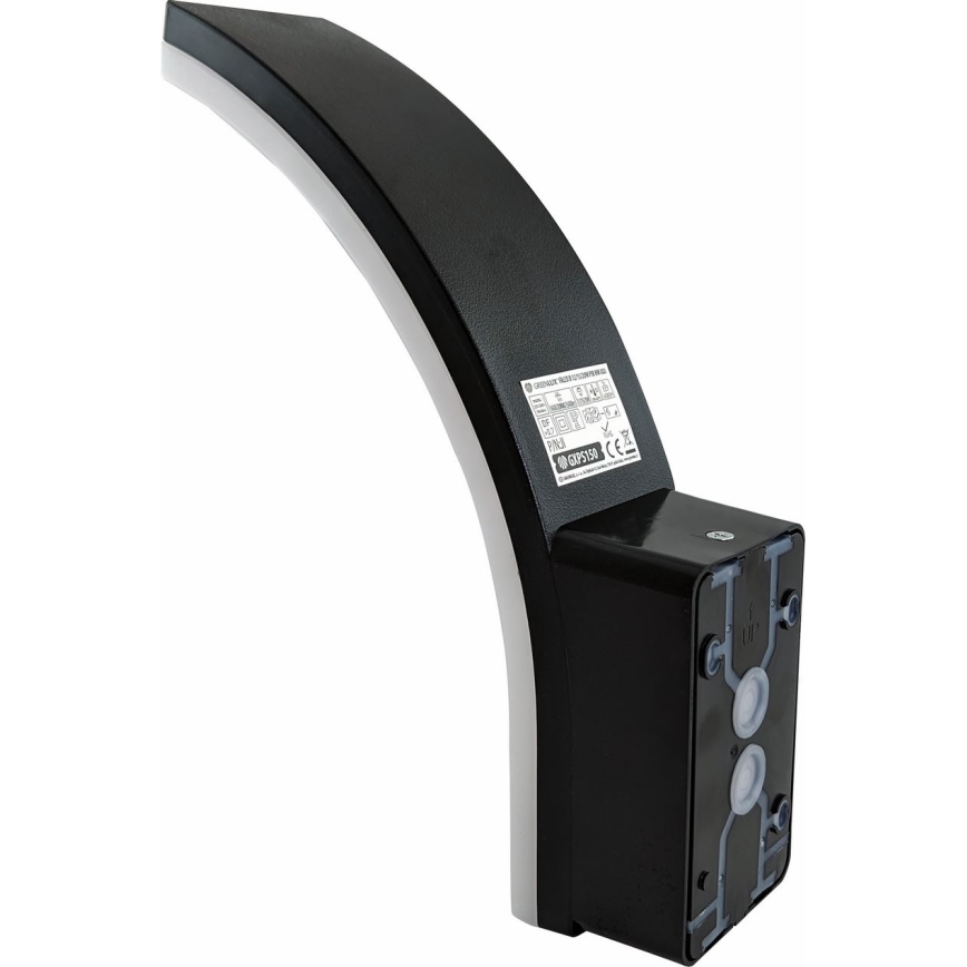 LED Dimmable udendørs væglampe med bevægelsessensor og skumringssensor LED/12/15/20W/230V IP65 sort