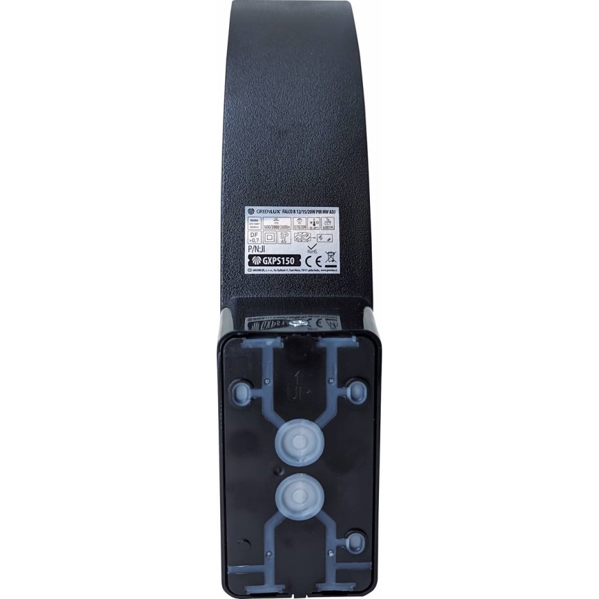 LED Dimmable udendørs væglampe med bevægelsessensor og skumringssensor LED/12/15/20W/230V IP65 sort