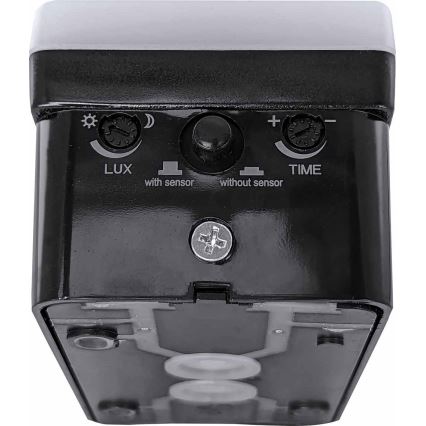 LED Dimmable udendørs væglampe med bevægelsessensor og skumringssensor LED/12/15/20W/230V IP65 sort