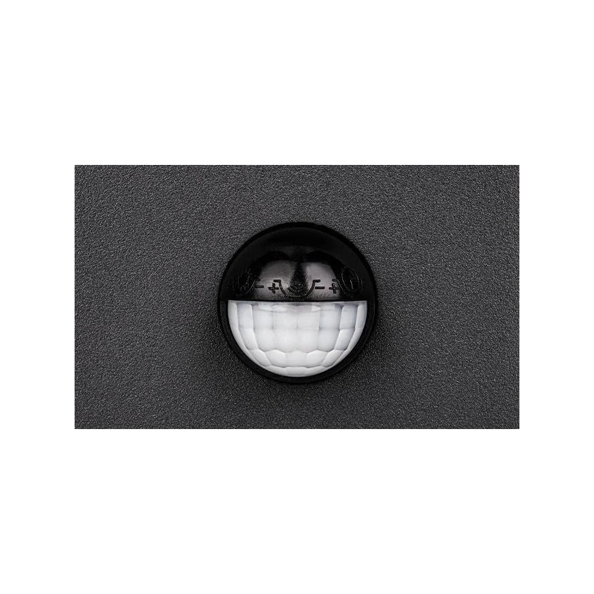 LED udendørs væglampe med sensor HESTIO LED/9W/230V 4000K IP44 sort
