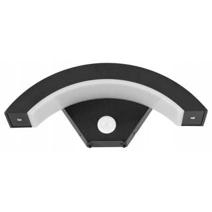 LED udendørs væglampe med bevægelsessensor LED/10W/230V IP54 sort