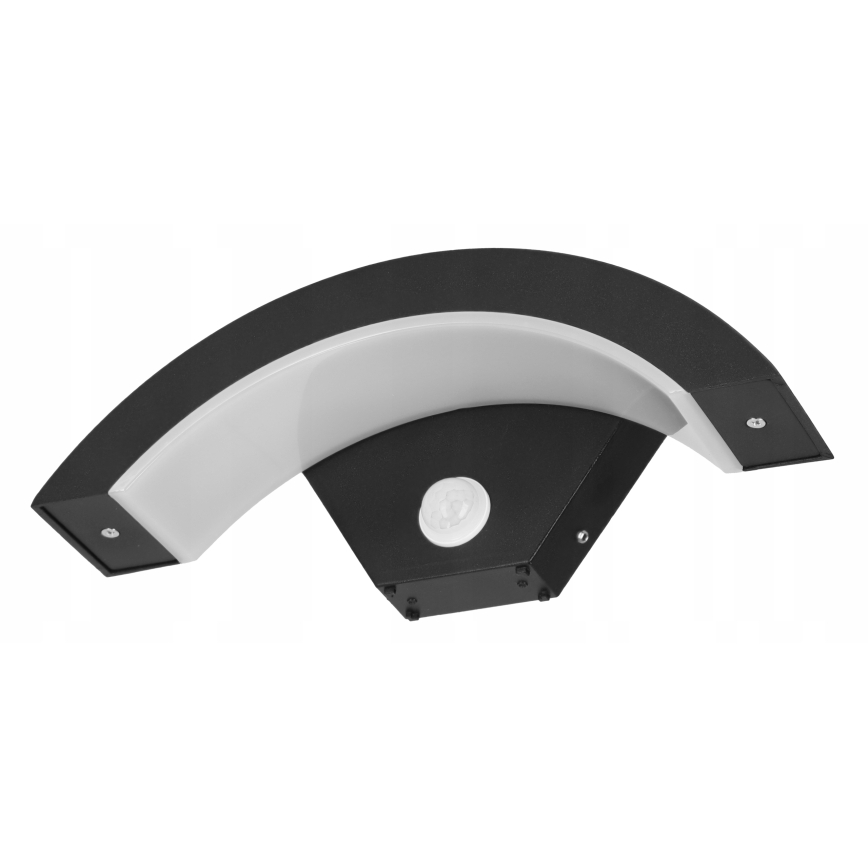 LED udendørs væglampe med bevægelsessensor LED/10W/230V IP54 sort
