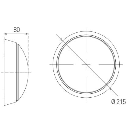 LED Udendørs væglampe med sensor LED/12W/230V 3000/4000/6500K IP65