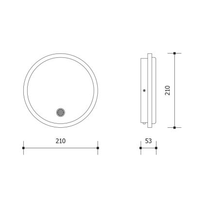 LED udendørs væglampe med bevægelses- og skumringssensor LED/15W/230V IP65 hvid