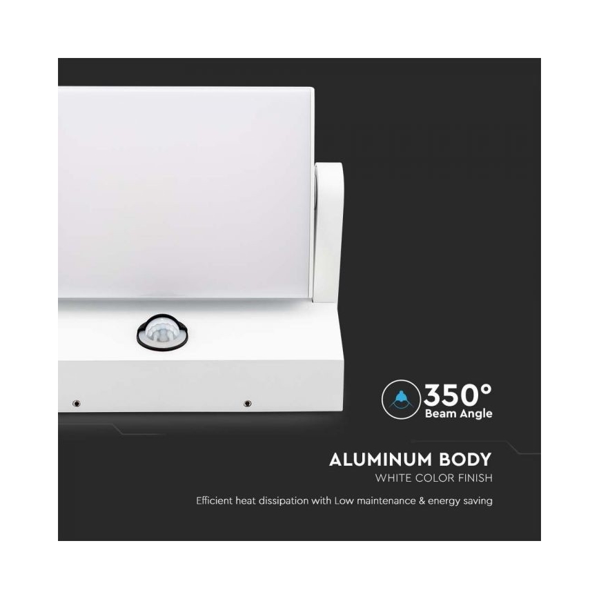 LED Udendørs væglampe med sensor LED/17W/230V 4000K IP65 hvid