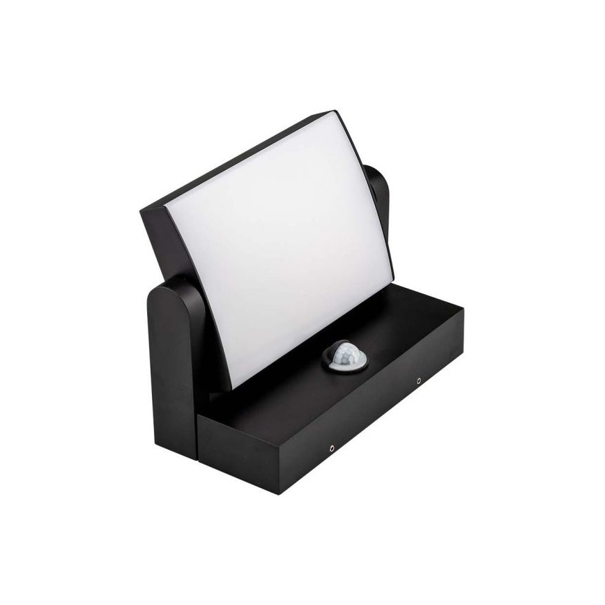 LED Udendørs væglampe med sensor LED/17W/230V 4000K IP65 sort