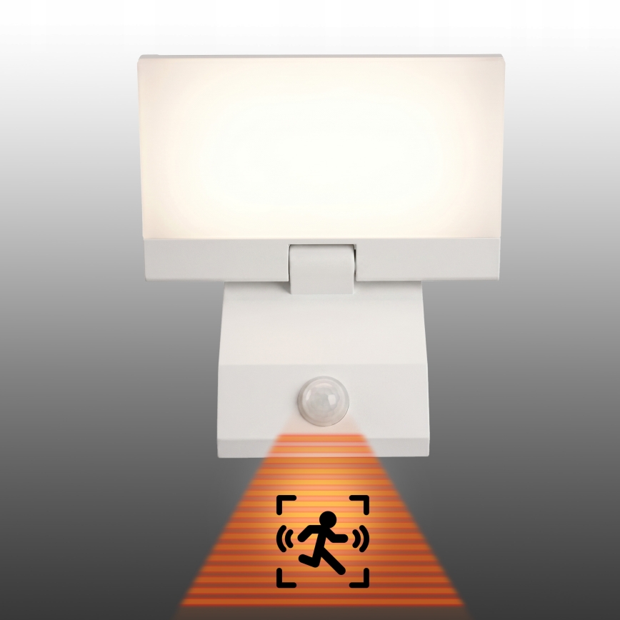 LED udendørs væglampe med bevægelsessensor LED/18W/230V IP44 hvid