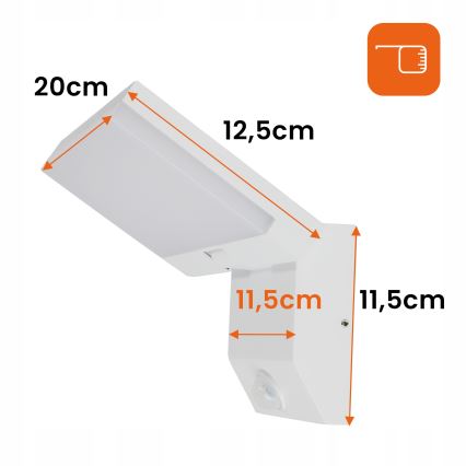 LED udendørs væglampe med bevægelsessensor LED/18W/230V IP44 hvid