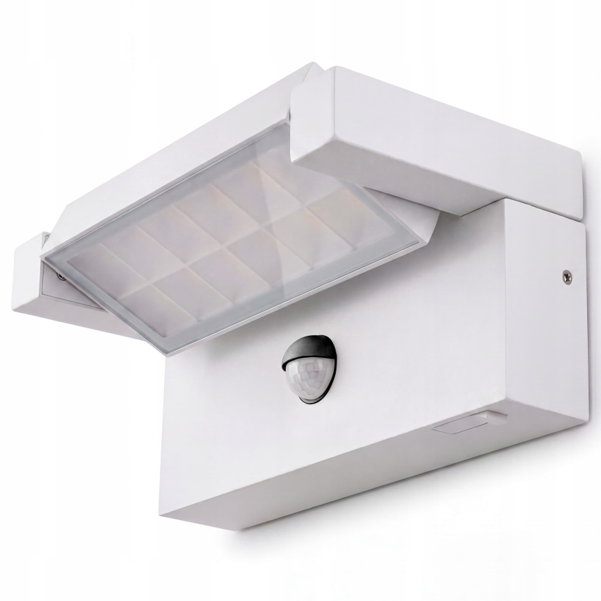 LED udendørs vægarmatur med bevægelses- og skumringssensor LED/25W/230V 3000/4000/6500K IP54 hvid