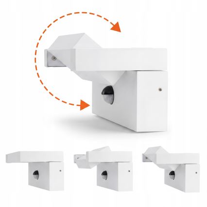 LED udendørs vægarmatur med bevægelses- og skumringssensor LED/25W/230V 3000/4000/6500K IP54 hvid