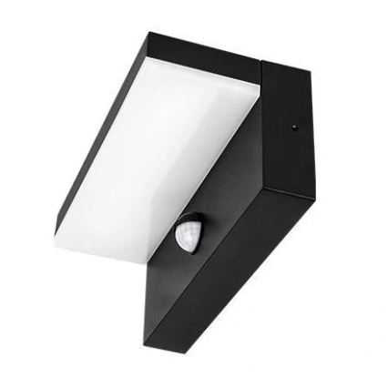 LED udendørs væglampe med sensor LED/9W/230V 4000K IP44 sort