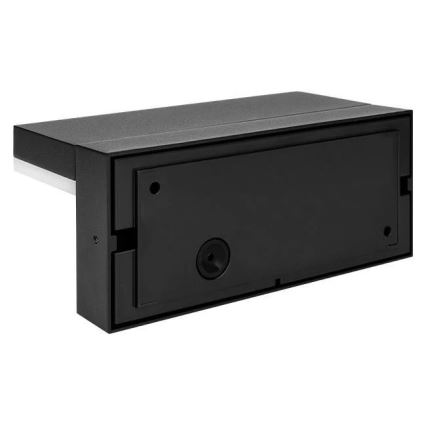 LED udendørs væglampe med sensor LED/9W/230V 4000K IP44 sort