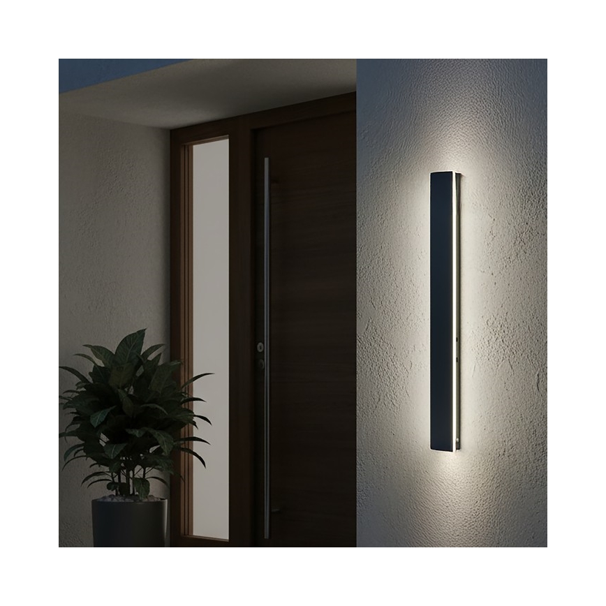 LED udendørs væglampe MIRANA LED/12W/230V 4000K IP44 60 cm sort