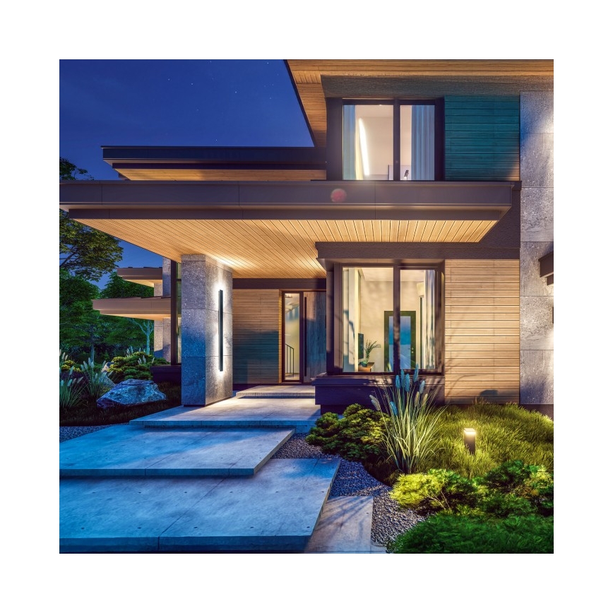 LED udendørs væglampe MIRANA LED/25W/230V 4000K IP44 120 cm sort