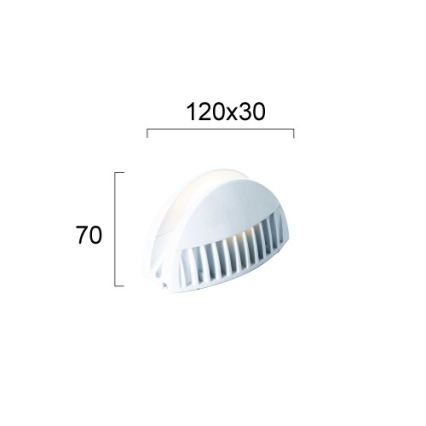 LED Udendørs væglampe WINDOW LED/7W/230V IP65 hvid